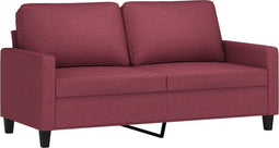 vidaXL - Tweezitsbank - 140 - cm - stof - wijnrood