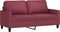 vidaXL - Tweezitsbank - 140 - cm - stof - wijnrood