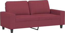 vidaXL - Tweezitsbank - 140 - cm - stof - wijnrood
