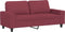 vidaXL - Tweezitsbank - 140 - cm - stof - wijnrood