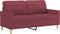 vidaXL - Tweezitsbank - 140 - cm - stof - wijnrood