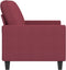 vidaXL - Tweezitsbank - 140 - cm - stof - wijnrood