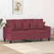 vidaXL - Tweezitsbank - 140 - cm - stof - wijnrood