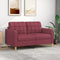 vidaXL - Tweezitsbank - 140 - cm - stof - wijnrood