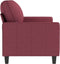 vidaXL - Tweezitsbank - 140 - cm - stof - wijnrood