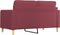 vidaXL - Tweezitsbank - 140 - cm - stof - wijnrood