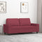 vidaXL - Tweezitsbank - 140 - cm - stof - wijnrood