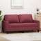 vidaXL - Tweezitsbank - 140 - cm - stof - wijnrood