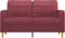vidaXL - Tweezitsbank - 140 - cm - stof - wijnrood