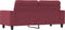vidaXL - Tweezitsbank - 140 - cm - stof - wijnrood