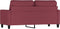 vidaXL - Tweezitsbank - 140 - cm - stof - wijnrood