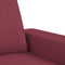 vidaXL - Tweezitsbank - 140 - cm - stof - wijnrood