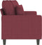 vidaXL - Tweezitsbank - 140 - cm - stof - wijnrood