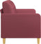 vidaXL - Tweezitsbank - 140 - cm - stof - wijnrood