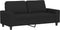 vidaXL - Tweezitsbank - 140 - cm - stof - zwart