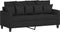vidaXL - Tweezitsbank - 140 - cm - stof - zwart