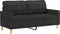 vidaXL - Tweezitsbank - 140 - cm - stof - zwart