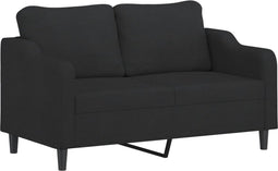 vidaXL - Tweezitsbank - 140 - cm - stof - zwart