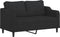 vidaXL - Tweezitsbank - 140 - cm - stof - zwart