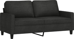 vidaXL - Tweezitsbank - 140 - cm - stof - zwart