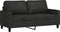 vidaXL - Tweezitsbank - 140 - cm - stof - zwart