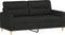 vidaXL - Tweezitsbank - 140 - cm - stof - zwart