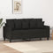 vidaXL - Tweezitsbank - 140 - cm - stof - zwart