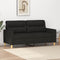 vidaXL - Tweezitsbank - 140 - cm - stof - zwart