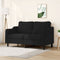 vidaXL - Tweezitsbank - 140 - cm - stof - zwart