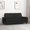 vidaXL - Tweezitsbank - 140 - cm - stof - zwart