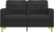 vidaXL - Tweezitsbank - 140 - cm - stof - zwart
