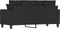 vidaXL - Tweezitsbank - 140 - cm - stof - zwart