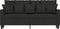 vidaXL - Tweezitsbank - 140 - cm - stof - zwart