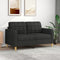 vidaXL - Tweezitsbank - 140 - cm - stof - zwart