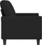 vidaXL - Tweezitsbank - 140 - cm - stof - zwart