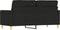 vidaXL - Tweezitsbank - 140 - cm - stof - zwart