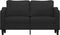 vidaXL - Tweezitsbank - 140 - cm - stof - zwart