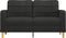 vidaXL - Tweezitsbank - 140 - cm - stof - zwart