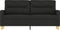 vidaXL - Tweezitsbank - 140 - cm - stof - zwart