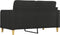 vidaXL - Tweezitsbank - 140 - cm - stof - zwart