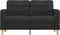 vidaXL - Tweezitsbank - 140 - cm - stof - zwart