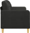 vidaXL - Tweezitsbank - 140 - cm - stof - zwart