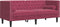 vidaXL - Tweezitsbank - Chesterfield-stijl - en - bolsters - fluweel - wijnrood