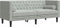 vidaXL - Tweezitsbank - Chesterfield-stijl - en - bolsters - fluweel - lichtgrijs