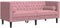 vidaXL - Tweezitsbank - Chesterfield-stijl - en - bolsters - fluweel - roze