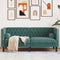 vidaXL - Tweezitsbank - Chesterfield-stijl - en - bolsters - fluweel - donkergroen