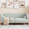 vidaXL - Tweezitsbank - Chesterfield-stijl - en - bolsters - fluweel - lichtgrijs