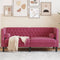 vidaXL - Tweezitsbank - Chesterfield-stijl - en - bolsters - fluweel - wijnrood