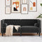 vidaXL - Tweezitsbank - Chesterfield-stijl - en - bolsters - fluweel - zwart