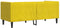 vidaXL - Tweezitsbank - Chesterfield-stijl - en - bolsters - fluweel - geel